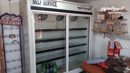  2 ثلاجه محلات كبيره عباره عن وكاله للبيع  ثلاجه شغل محلات