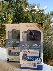  3 شبيه الايفون تكنو سبارك g1 128 جيجا الرام 4GB+4GB كفالة 13 شهر على الجهاز طبعا جديد مع مرفقاته