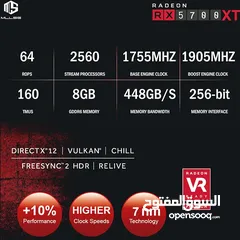  3 كرت شاشه جديد rx5700xt 8gb للبيع / رامات ddr4 2×8 MHz2400