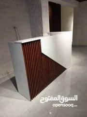  9 كاونتر استقبال فاخر _ ريسبشن مع إضاءة  للبيع من المصنع بسعر الجملة شامل التوصيل عمان زرقاء