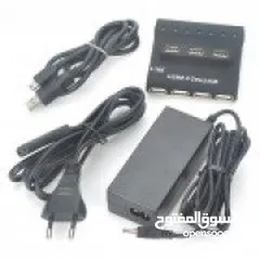  6 Z-TEK USB/AC Powered USB 2.0 7-Port Hub - Black