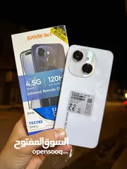  6 مع سماعه بلوتوث جهاز جديد بلكرتونه Ticno Spark GO رام 6 و  8 جيجا 64 و 128 مكفول سنة متوفر توصيل