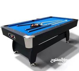  1 بلياردو 8 أقدام خشب اصلي جديد بالكرتونه