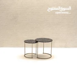  6 للبيع طاولات جانبيه 3 قطع كبيره ، وسط ، صغيره معدني انيق و جوده عاليه غير مستعمل على شكل شكل دائري