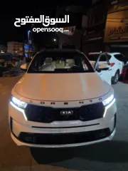  1 كيا سورينتو فل الفل اضافات 7 ركاب لون ابيض