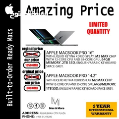  1 Apple MacBook Pro M2 Max  16”&14” Apple MacBook Air M2 13.6”&15.3”