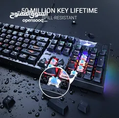  2 كيبورد الجمينج الاحترافي Abkoncore K600 RGB الميكانيكي بسعر حرق