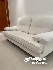  2 White living room sofas