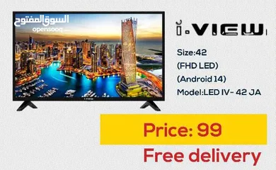  1 شاشه اي فيو 42 انش سمارت full HD مع قاعده جذاريه شامل توصيل مجانا