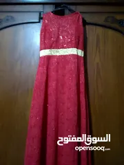  1 فستان سهرة احمر