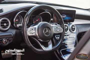  14 Mercedes C200 2019 Mild hybrid Amg kit Night Package   السيارة وارد الشركة و قطعت مسافة 83,000 كم