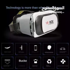  5 نظارة الواقع الافتراضي VR BOX  - تتميز  برؤية ثلاثيه الابعاد  - تعمل على كل انواع الاجهزة