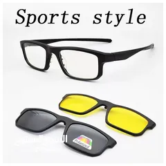  17 نظارات 1x3 ماجيك فيجن ليلي و نهاري و شفاف تصميم رياضي نظاره نظارة المغناطيس