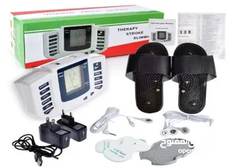 2 مساج وعلاج الأعصاب مع الأحذية . شاشة LCD الرقمية لدليل العلاج.