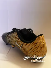  3 Unisex Puma kids football shoes (yellow) -  حذاء اطفال لون اصفر لكرة القدم (صالح للجنسين)