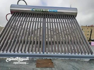  6 سخان شمسي ستانلس ستيل من الداخل والخارج ضد الصدأ طبي