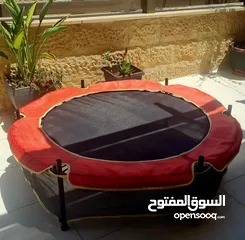  1 ترامبولين مع شبك حماية قطر 136سم