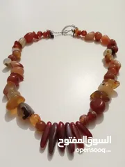  1 عقد عقيق يماني حر