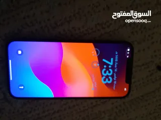  1 ايفون 12promax256 البطاريه80 عيبه الوحيد مكسور من ورا