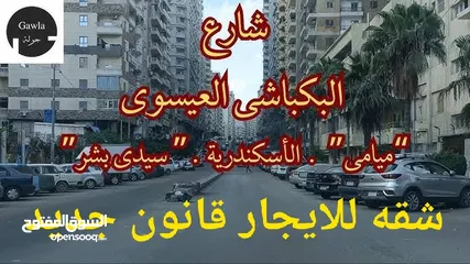  1 شقه قانون جديد  بشارع العسيوي  سيدي بشر