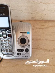  9 هاتف لاسلكي يعمل عل الشحن يشتغل عل خط الفايبر مع محول وسلك تلفون