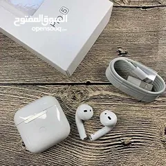  4 سماعة Apple airbuds pro 5  بلوتوث ...متوفرة باللون الأبيض فقط .. مكفولة
