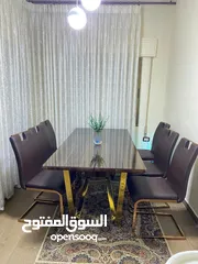  1 طاولة سفرة خشب زان