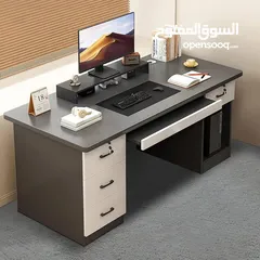  7 مكتب كمبيوتر للعمل والدراسه مع أدراج وقفل