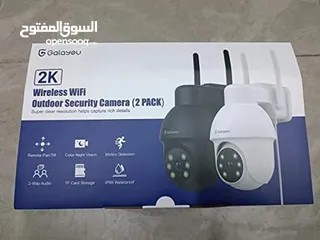  1 كاميرا مراقبة واي فاي خارجية 2k PTZ، كاميرا IP مقاومة للماء 360 درجة من GALAYOU، رؤية ليلية م