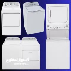  1 Used Laundry Center Heavy Duty Usage وحدة غسيل وتجفيف ممتازة ،غسالة ومجفف ماركة ويربول و مابي 15كجم