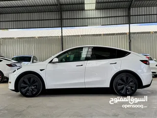  4 Tesla Model Y 2022 ( LONG RANGE DUAL MOTOR )  فحص الشريف  7 جيد  ، B+ اوتوسكور ايرباج مغلق غير مفتوح