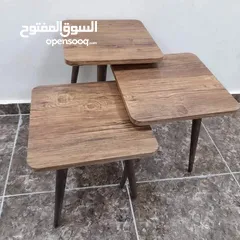  9 طاولات سرفيس 3 قطع ب 15 دينار  الاطقم pvc حراري  مقاوم للمي والرطوبه الخدوش ومكفولين  سارع بالطلب  .