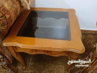  8 طقم كنب زان+طربيزات زان وزجاج