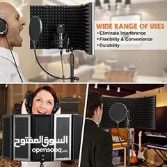  2 عازل صوت لتسجيل الصوت Recording Screen 5 Foldable Panels