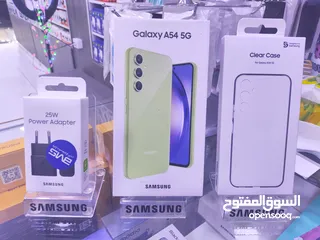  7 الوان الصيف ليموني SAMSUNG A54 5G جديده معها كفى وشاحن هدية متوفر توصيل