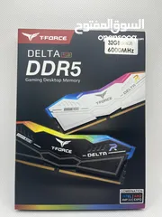  1 TEAMGROUP T-Force Delta RGB DDR5  Ram 32GB (2x16GB) 6000MHz  رامات جداد