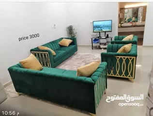  22 تتوفر أريكة فاخرة جديدة..sofa set for sale