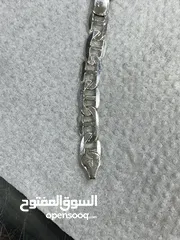  15 اسوارة فضة رجالي عيار 925 إيطالي حجم كبير وزن 11.84 جرام