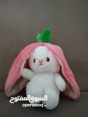 12 ارنب الفراوله والجزر  توفر بالحجمين والتوصيل مجاني