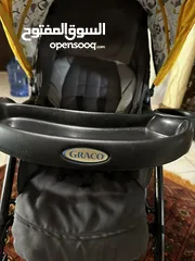  2 عرباية اطفال مع مقعد سيارة نوع GRACO