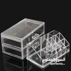  3 صندوق بوكس منظم مكياج و مجوهرات صندوق حفظ المكياج و الاكسسوارات اكريليك ضد الكسر