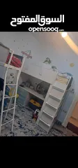  2 تخت طابقي ايكيا  ikea bunk bed مع فرشه مكتب ووحده ادراج  يونيت وحده