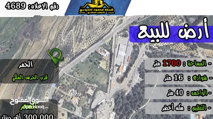  1 رقم الاعلان (4689) ارض سكنية للبيع في منطقة الحمر قرب الحرس الملكي