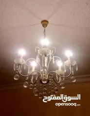  3 ثريا كريستال و2 أضاءة ايكيا