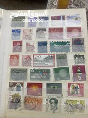  15 طوابع قديمه من 1948 وفوق عربي وأجنبي