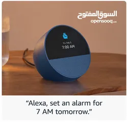  6 سماعة Echo Spot (إصدار 2024)، سماعة اليكسا ذكية بصوت نابض بالحياة + Alexa