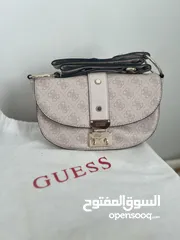  1 Original Guess white and pink crossbody bag
