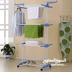  2 منشر الغسيل الشتوي ثلاث طبقات يتحمل كمية كبيرة من الملابس حتى 40 كيلو غرام  بفضل إطاره القوي والشريط