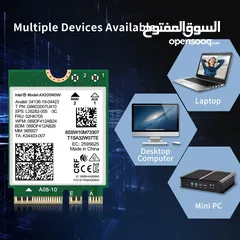  2 NICGIGA WiFi 6 Wireless Card Intel AX200 كارت واي فاي 6 و بلوتوث 5.2 من انتل