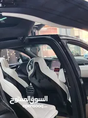  9 تسلا x لون أسود دفع رباعي 7 مقاعد جلد بحالة الوكالة